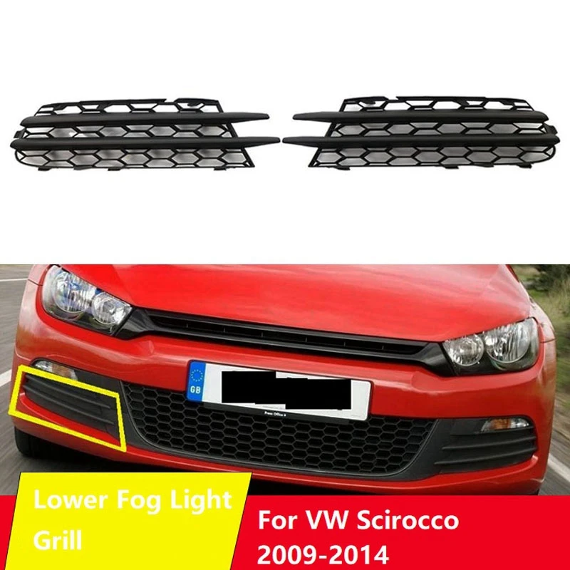 

Новинка-для SCIROCCO 2008-2014 комплект L + R передний бампер противотуманная фара гриль Решетка Вставка Передняя балка крышка 1K8853665B 1K885666B