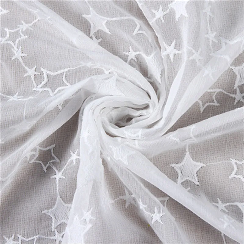 Звездный шифон вышитый трехмерный ткань парадная Свадебная рубашка с кружевные