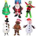 Надувной костюм для взрослых, Рождественская елка, снеговик, Дед Мороз, фламинго, маскарадный костюм для вечевечерние, костюм на Хэллоуин для мужчин и женщин