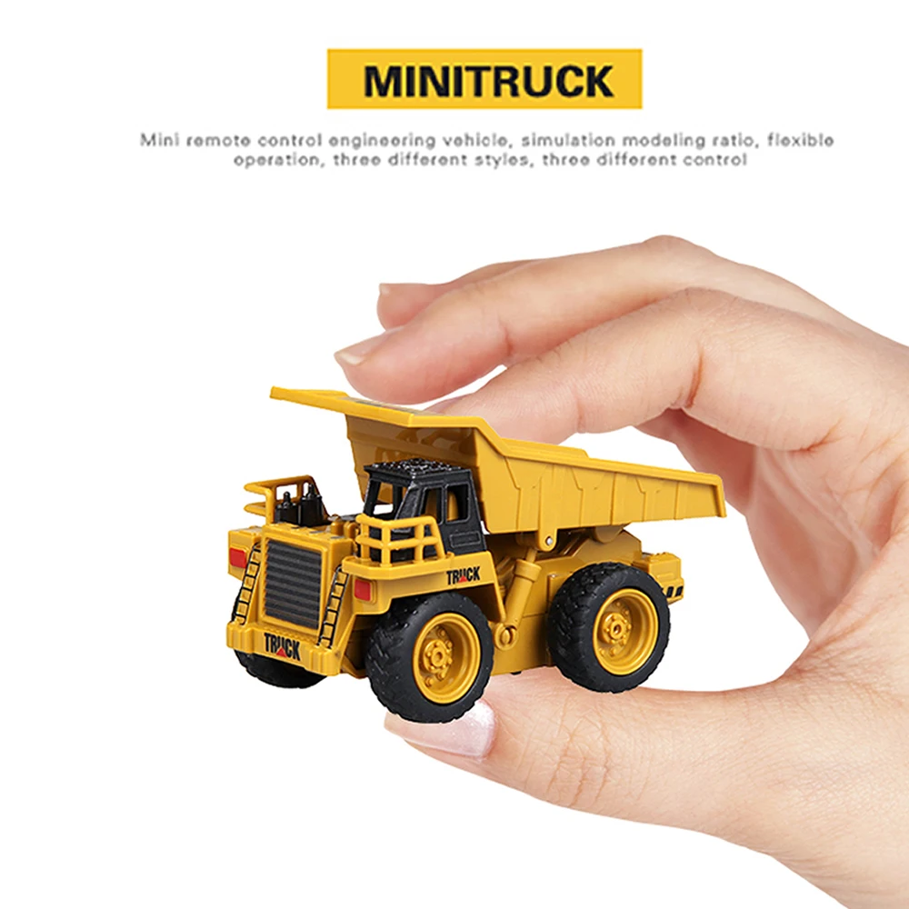 

Hotty Toy Mini RC Construction Truck Trailer Car Tractor Excavator Model Bulldozer Crane Truck Toy RTR Loader Remote Control