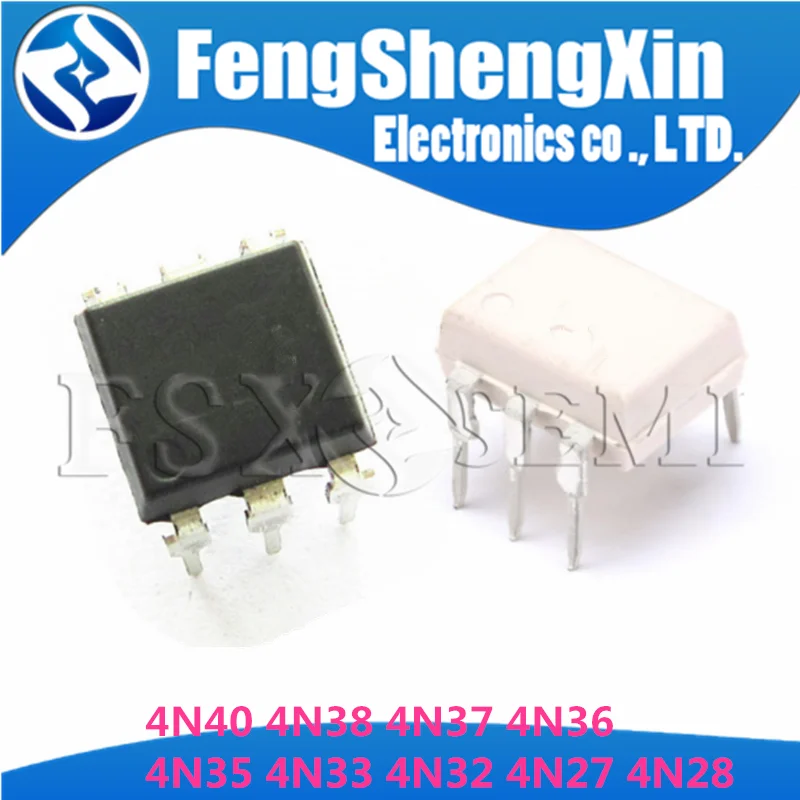 10 шт. оптрон 4N40 4N38 4N37 4N36 4N35 4N33 4N32 4N27 4N28 DIP 6 IC|Интегральные схемы| |