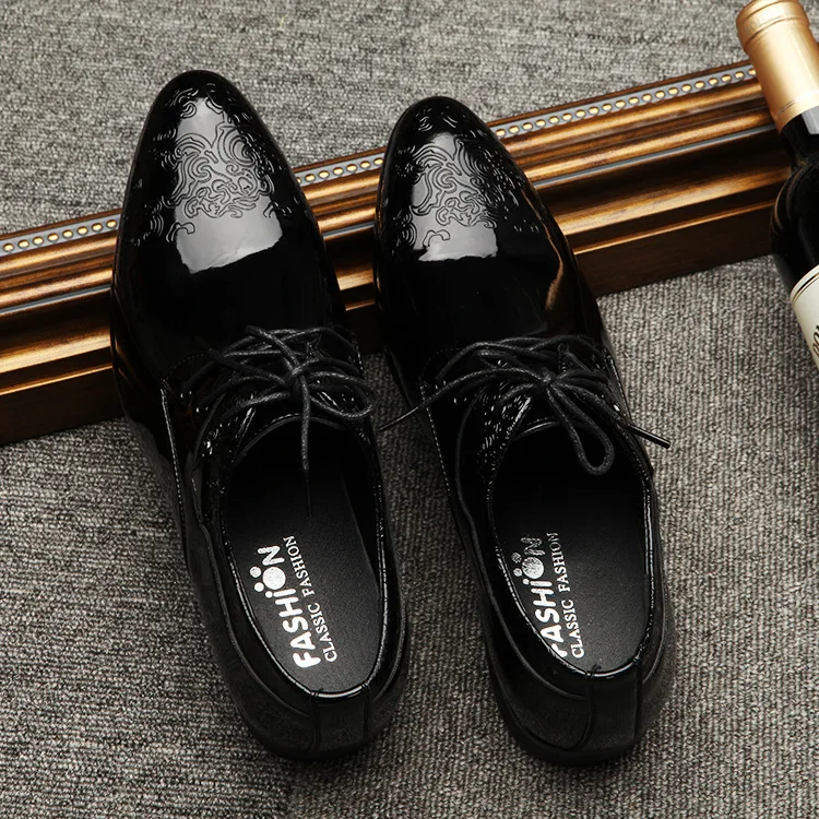 2019 новые черные деловые повседневные Модные трендовые мужские туфли с