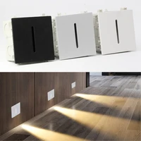 square aluminum led stair light 3w indoor wall light ac85 265v recessed staircase step light corridor hallway night light