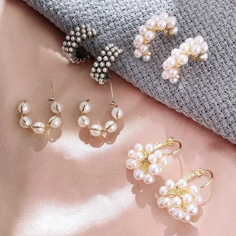 Новая мода 25 дизайн корейские жемчужные серьги Элегантные Имитация Жемчуга