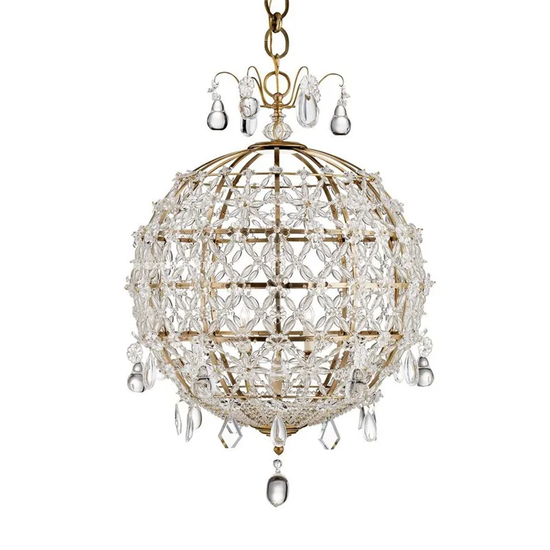 Хрустальная люстра с двойной лестницей американский ретро дворец французская