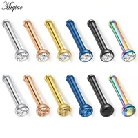 miqiao 2pcs hypoallergenic straight nose nail european and american body piercing men and women