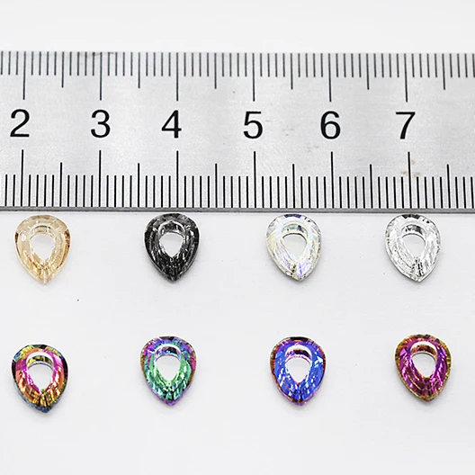 Грушевидные чешские хрустальные стразы с плоским основанием 20p 7х10 мм украшения