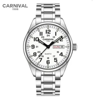 carnival top brand fashion business wrist watch man luxury waterproof luminous military quartz wristwatch 2021 relogio masculino