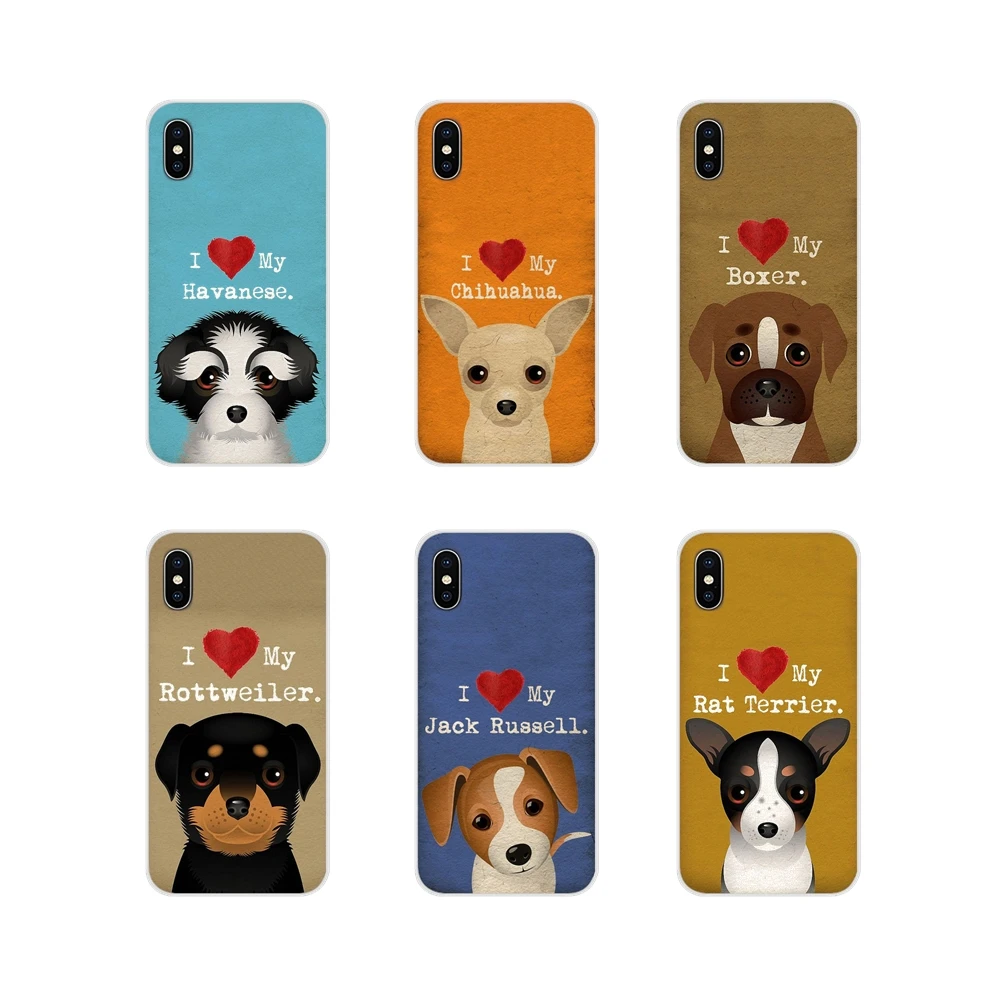 Для Samsung Galaxy S3 S4 S5 Mini S6 S7 Edge S8 S9 S10 Lite Plus Note 4 5 8 9 Чехол для мобильного телефона I Love My Dog