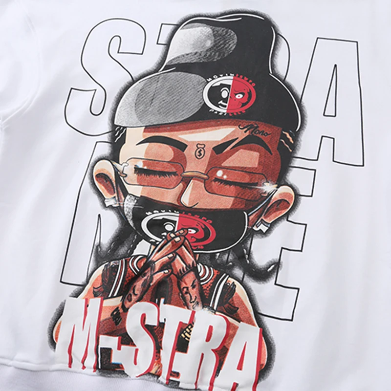 

Aolamegs Hoodie Men Japanese Cartoon Fashion Boy Letter Print Sweatshirt Streetwear Men Baggy Casual Cozy High Street Pullover