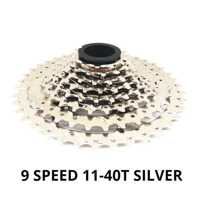 Sunracing 9 speed 11-32T 11-36T 11-40T mtb велосипед кассета 9s 32t 36t 40t горный велосипед свободного хода для shimano 9s 9v systerm - Цвет: 11-40T silver
