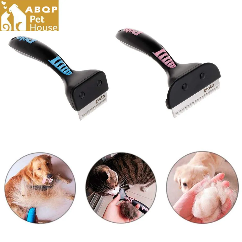 

Hair Removal Comb for Dogs Cat Detangler Fur Trimming Dematting Deshedding Brush Grooming Tool For matted Long Hair Curly Pet