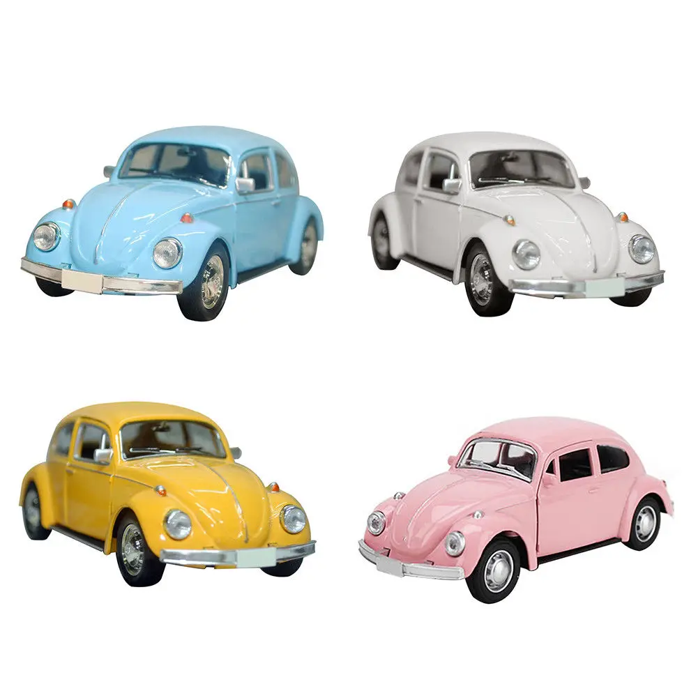 Flexible Car Model Toy Alloy Rubber Vintage Beetle Diecast Pull Back for Children Gift Decor Cute | Игрушки и хобби