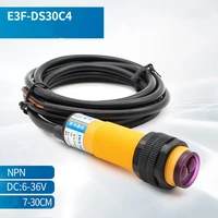 e3f ds30c4 proximity switch photoelectric sensor switch npn pnp 30cm detection range adjustable e3f ds30p1p2b2