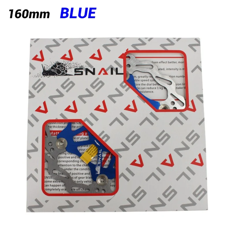 160mm Blue Нержавеющая AL7075 шесть отверстий дорожный тормоз для велосипеда MTB ротор части велосипеда аксессуары 160 180 203 мм тепловыделение ротор дискового тормоза - Цвет: 160mm Blue