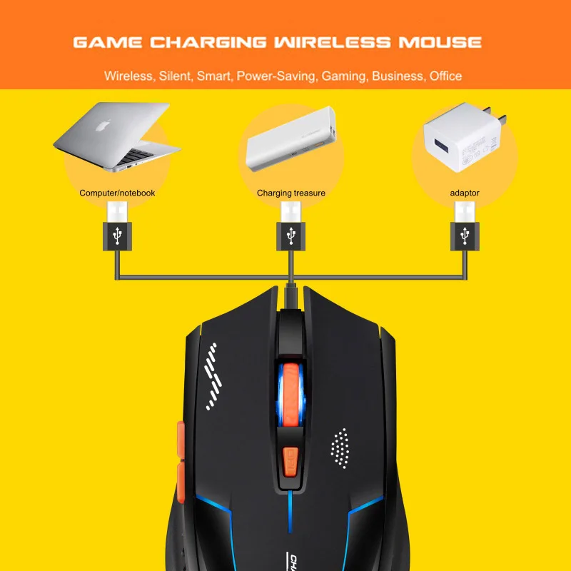 Мышь компьютерная беспроводная 2400DPI встроенная литиевая батарея 2 4 ГГц |