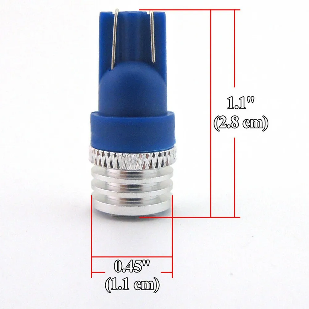 

168 194 2825 906 912 921 LED Bulbs 2PCS Accessories Blue T10-3030-4SMD