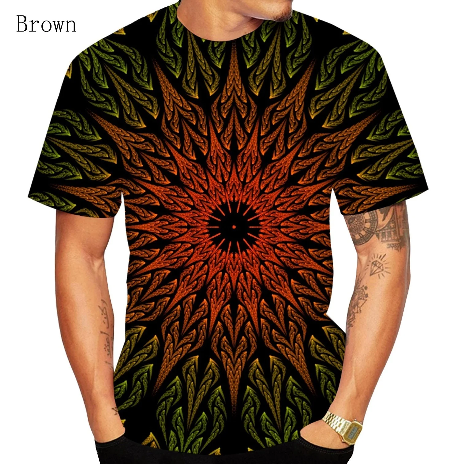 Футболка с оптической иллюзией Новая мужская 3D принтом grim Reaper повседневная