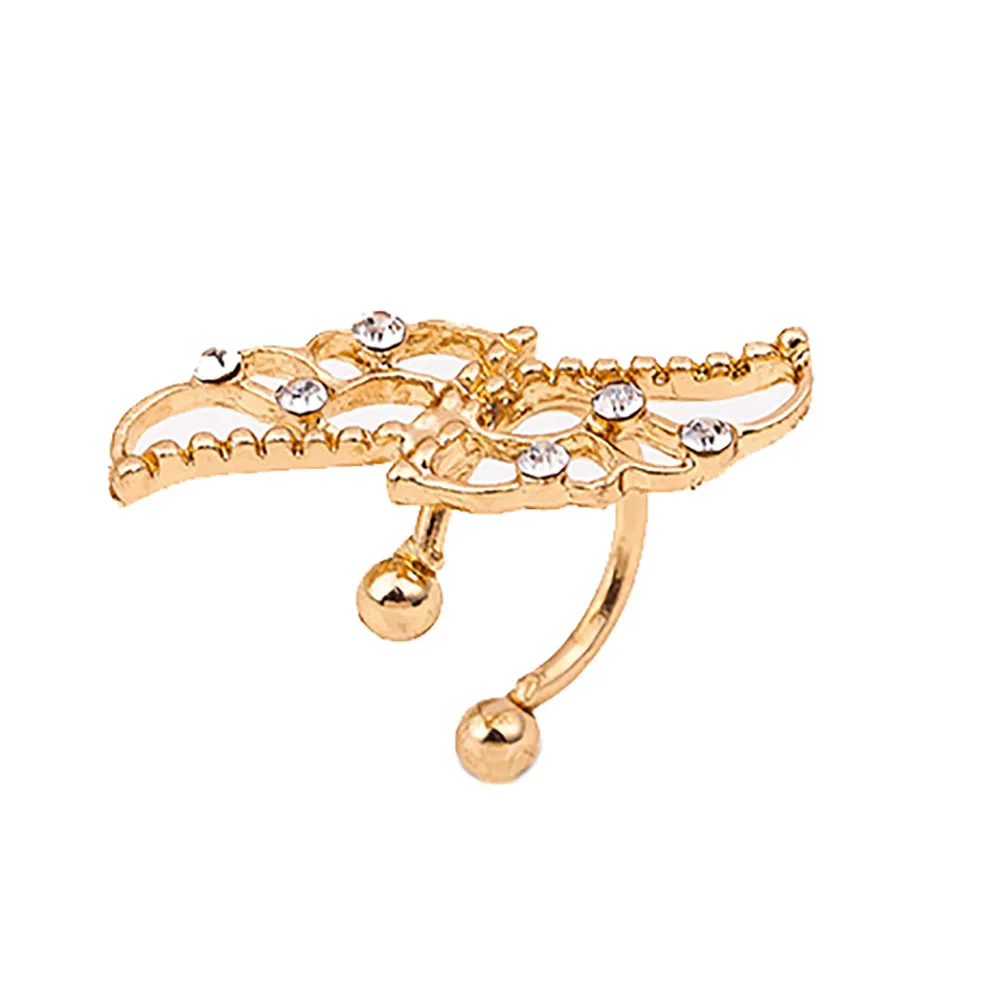 Женские серьги-клипсы с крыльями бабочки элегантные одиночные украшения для