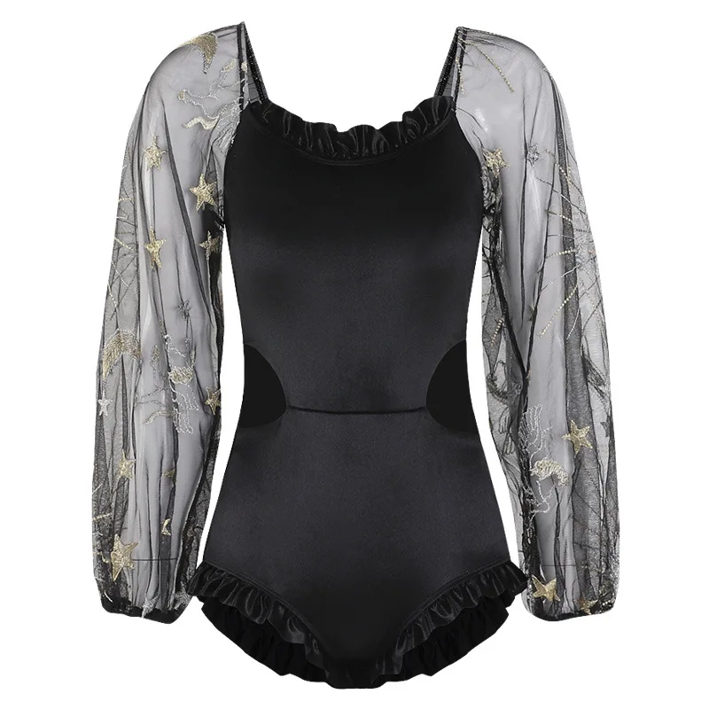 

Women Beach Fashion Swimsuit And Bikini One Piece Swimwear 2021 New Hot Bathing Suit Autumn Winter Long Sleeve Animal Cotton
