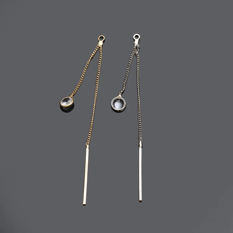 

2019New 60Pcs Super Flash Zircon 2Row tassel Rhinestones Simple DIY Hand Earrings Accessories FY49-FY50