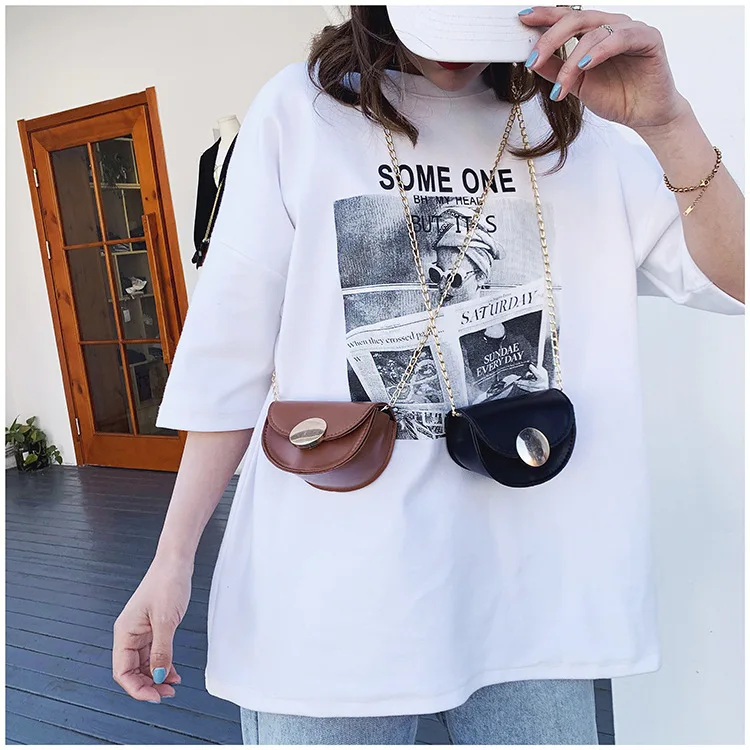 Summer saddle Messenger bag female crossbody Mini cute 2020 new trend chain shoulder women handbag |