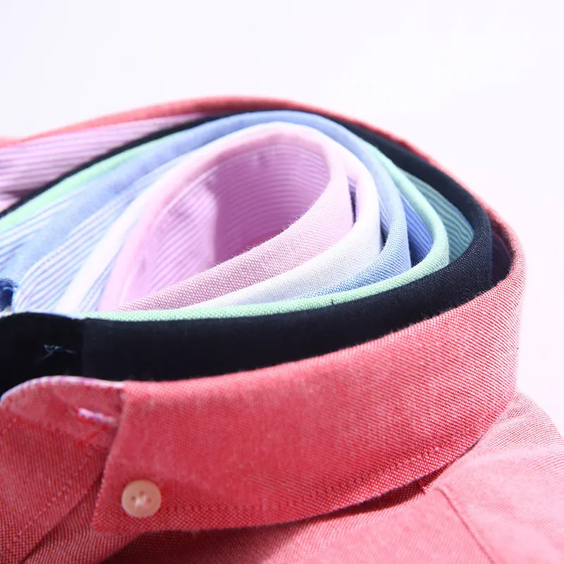 Мужская Повседневная рубашка из ткани Оксфорд мягкая дышащая деловая с