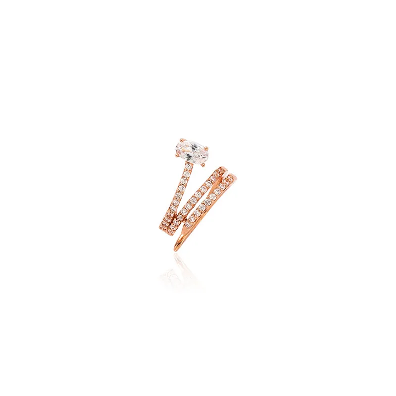 

High Quality Auricular Clamp Stud Earrings Serpentine Microzircon Ear Clip Lovely Gift Girl Woman Fashion Cuet
