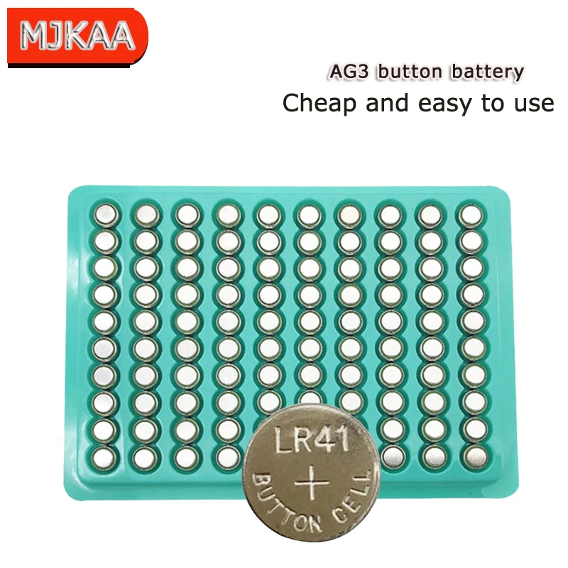 HOT NEW 100pcs AG3 LR41 392 Button Cell Battery in Tray | Электроника