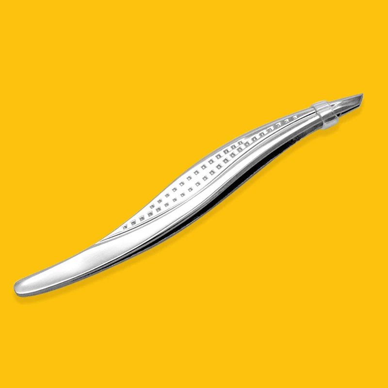 Горячий Радужный пинцет для бровей из нержавеющей стали с наклонным кончиком