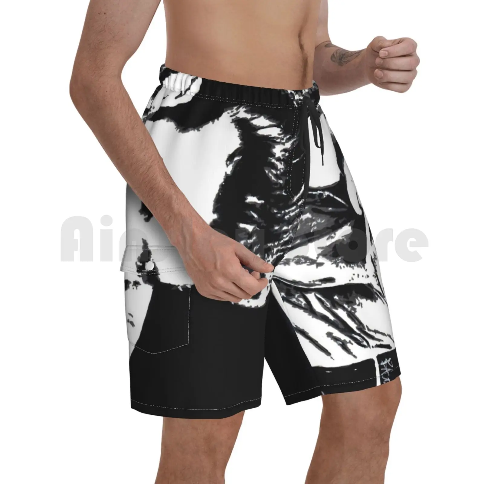 

Пляжные шорты в стиле 50-х годов Cool Guy Cool 50s 60s Rebel Due Dean James Rasketchworx Smoke