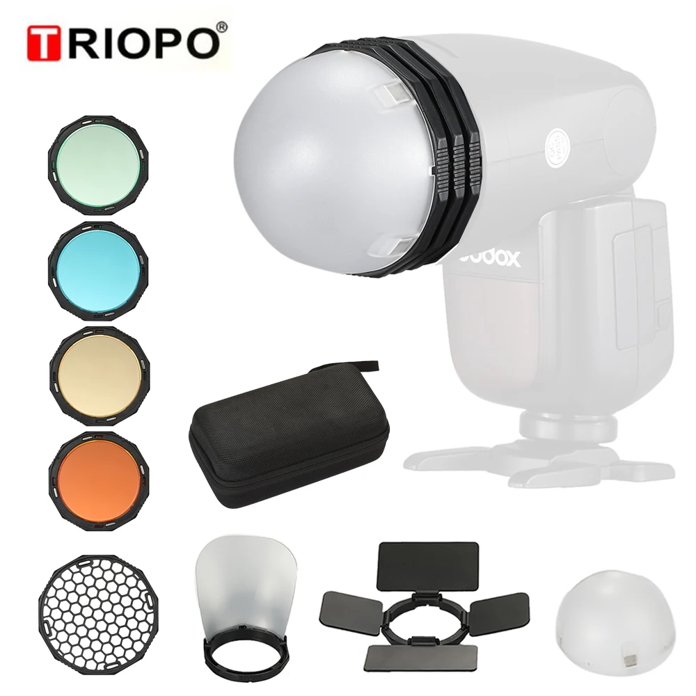 TRIOPO Магнитная круглая головка аксессуар для вспышки Kit Godox V1 H200R фотография