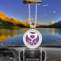 fashion car pendant luminous fragrance necklace automobiles rearview mirror suspension decoration accessories jewelry gifts