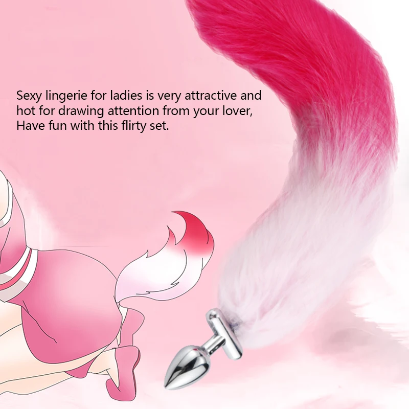 Лисий хвост Анальная пробка Анальное удовольствие шарик анальный стимулятор