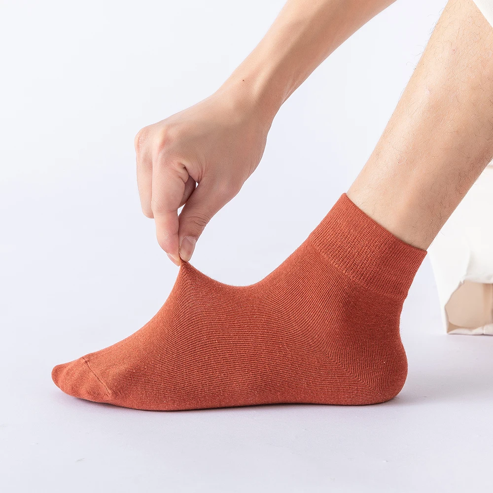 10 Pairs Japanese Casual Men's Cotton Socks Summer Soft  Breathable Business Dress Brand Man Happy Color Socks For Man Sox Black