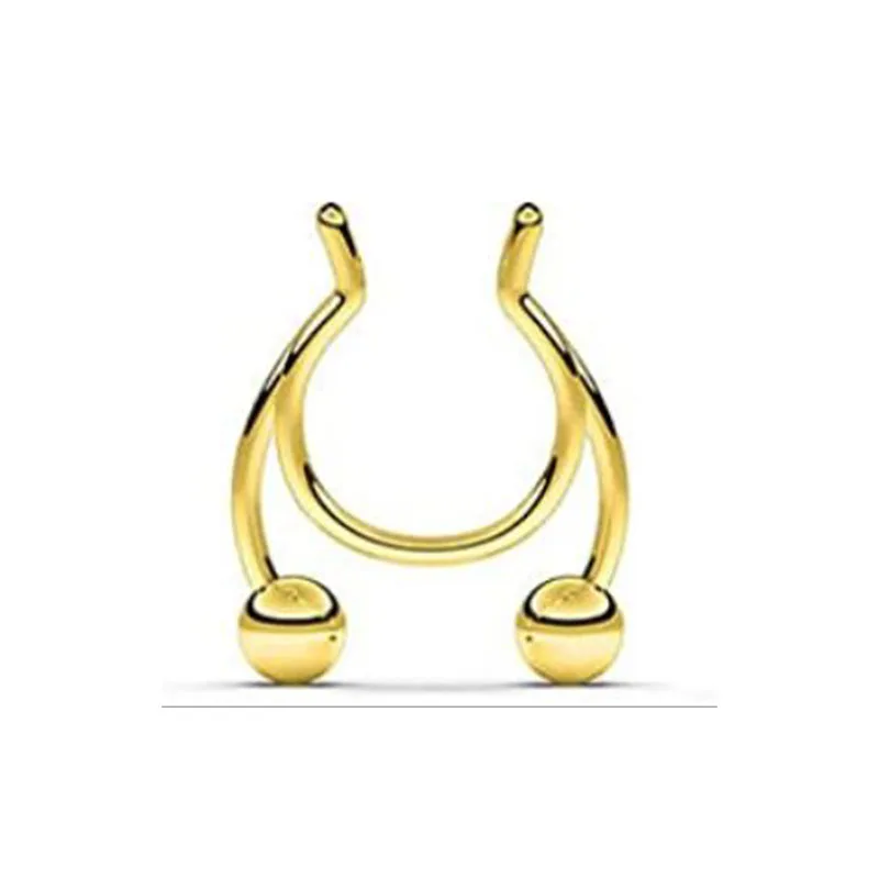 

1-3pcs Fake Nose Piercing Fake Nose Ring Hoop Septum Rings Surgical Steel Colorful Fake Piercing Nose Piercings Jewelry