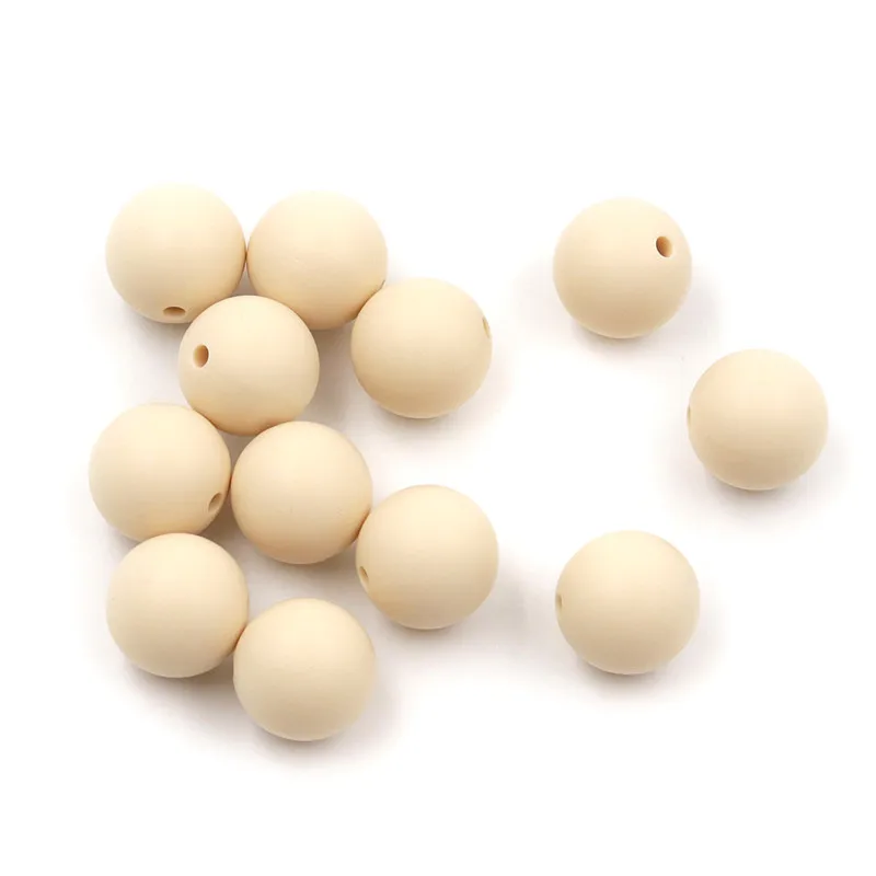 

100pcs Navajo White Silicone Teething Beads BPA Free Teethers Baby Bite beads BX011