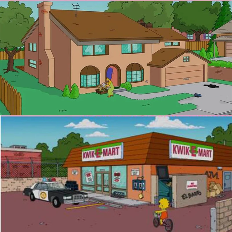 

Модель домашнего кинотеатра Kwik-E-Mart 16005 16004, строительные блоки, кирпичи, развивающие игрушки, подарки на день рождения