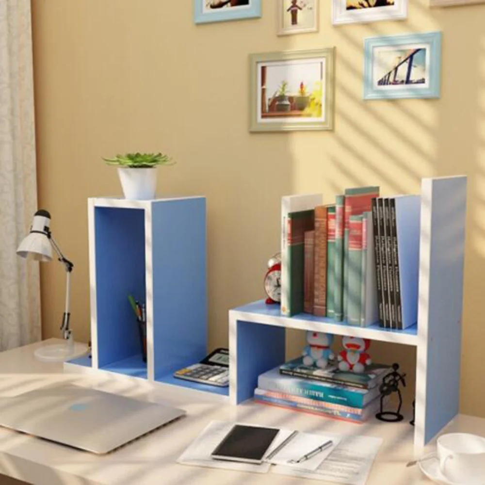 Книжная полка простая настольная детский Настольный стеллаж для хранения
