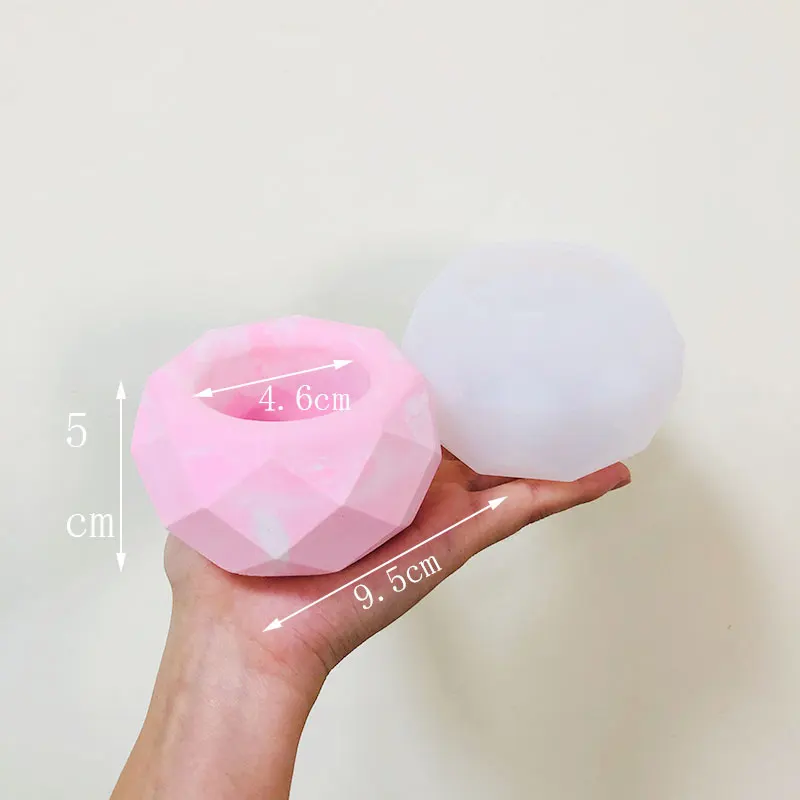 Форма силиконовая для бетона форма алмазного горшка круглая дизайнерские формы