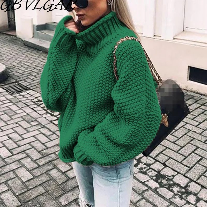 Женские пуловеры с длинным рукавом повседневные оранжевые свитера теплый