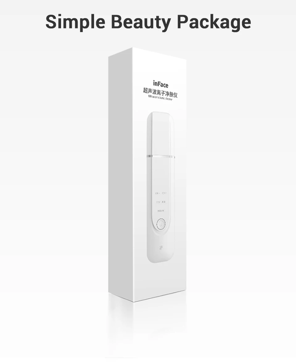 Xiaomi inFace Ultrasonic Ion Cleansing Instrument Massage Skin Scrubber Peeling Shovel Facial Pore Cleaner Machine