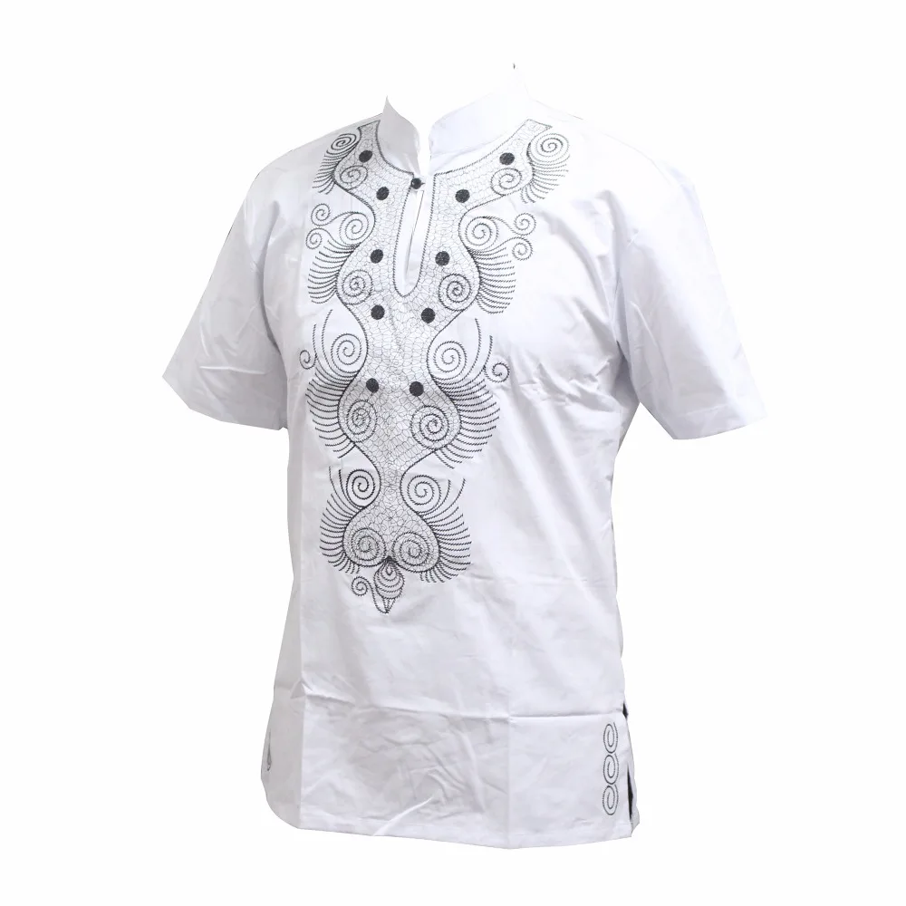 Футболка в африканском стиле Dashiki Men Shirt Hippie Vintage Haute Tribal Blouse Embroidery Nigeria Ankara Muslim clothes.
