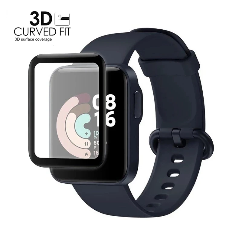 Защитная пленка для Xiaomi Mi Watch Lite 3D с изогнутыми краями полное покрытие Защита