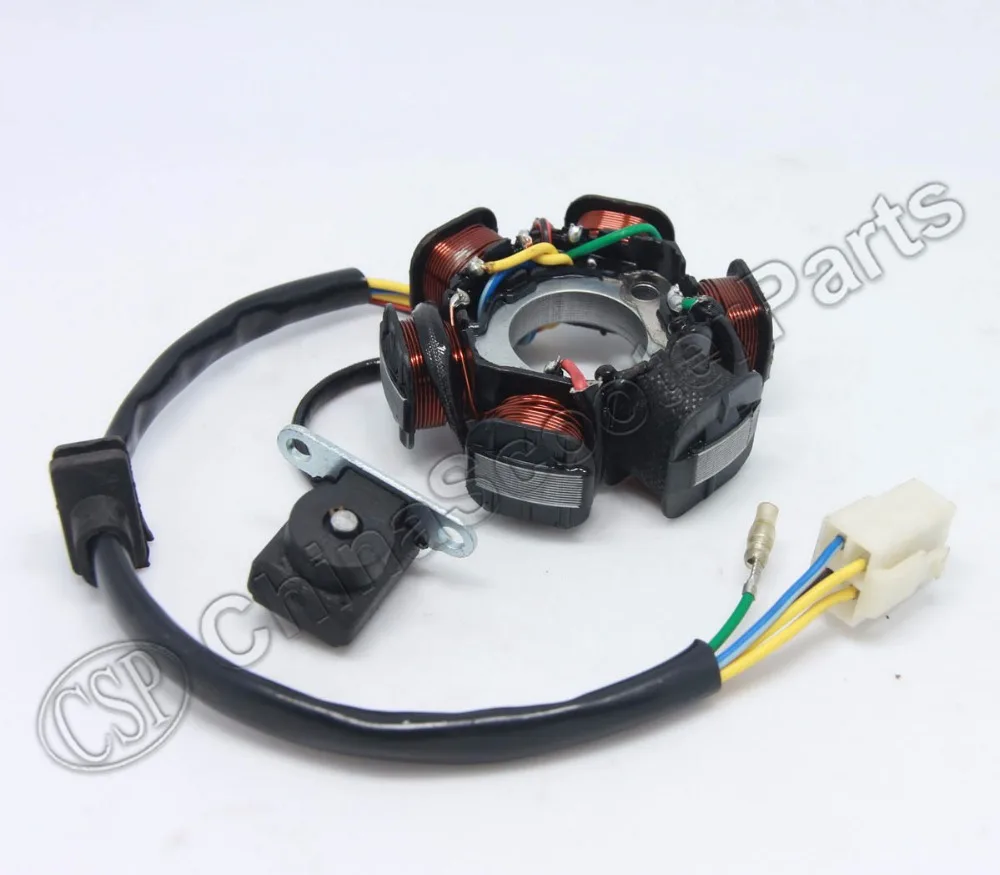 

Magneto Stator 6 Pole Coil 5 Wire 50CC 70CC 90CC 110CC 125CC Lifan ZongShen Loncin Xmotos Apollo Dirt Pit Bike ATV Quad Parts
