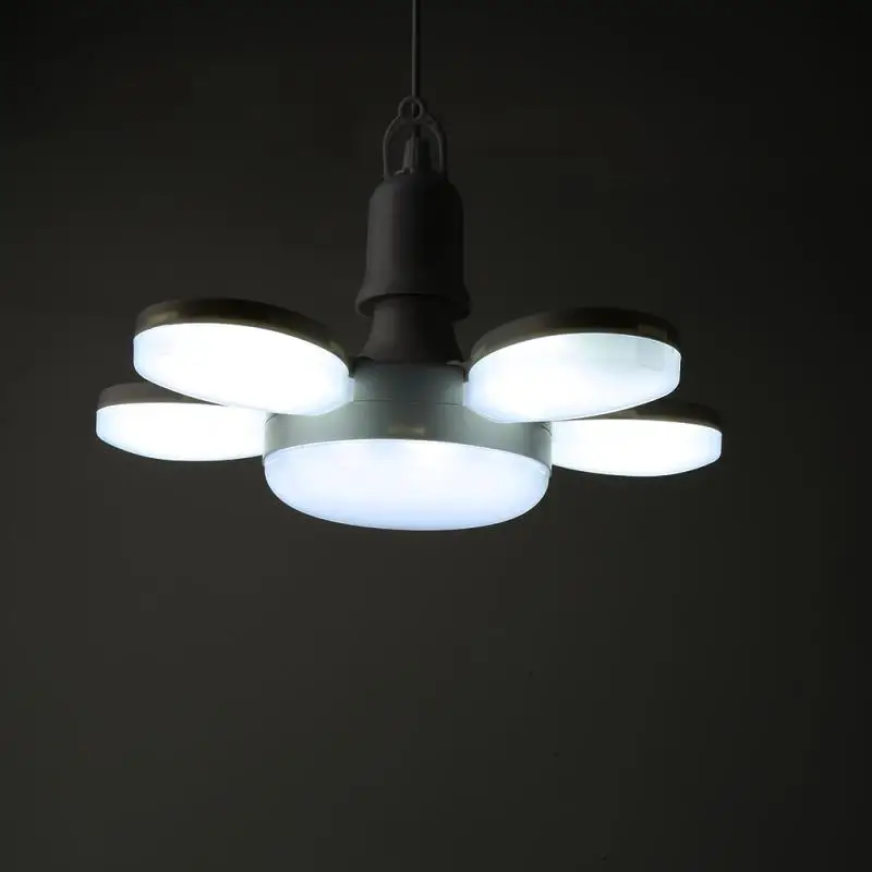 

E26/E27 LED Garage Light Led Bulb 85-265V Deformation Foldable Fan Blade Led Lamp For Living Room Garage Workshop Lighting