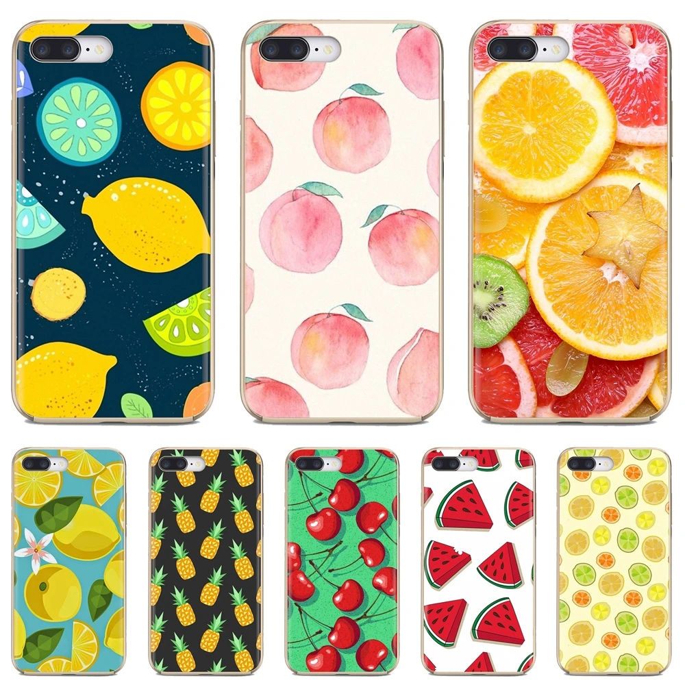 Мягкий чехол для iPhone 11 Pro 4 4S 5 5S SE 5C 6 6S 7 8 Plus X 10 XR XS Max For iPod Touch вишня груша персик