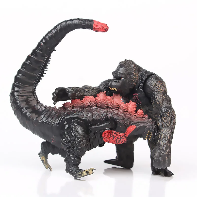 8pcsset 8cm mini new gojira vs king kong monsters red lotus godjia gojirasaurus dinosaurs action figure collect model kids toys free global shipping