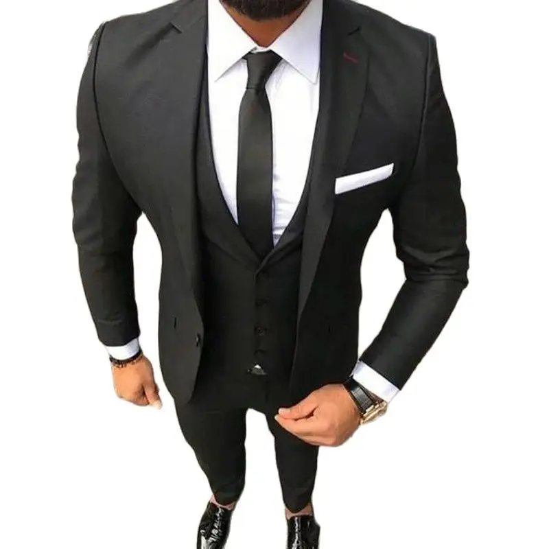 

Slim Fits Men's Evening Dress Toast Suit Groom Tuxedos Prom Party Coat Waistcoat Trousers Sets (Jacket+Pants+Vest+Tie) NO:097