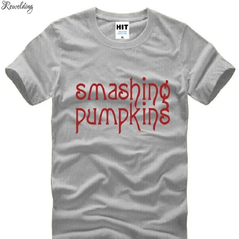 New Designer Smashing Pumpkins T Shirts Men Cotton Short Sleeve Rock Band Man T-Shirt Fashion Male Punk Roll Tops Tees | Мужская одежда